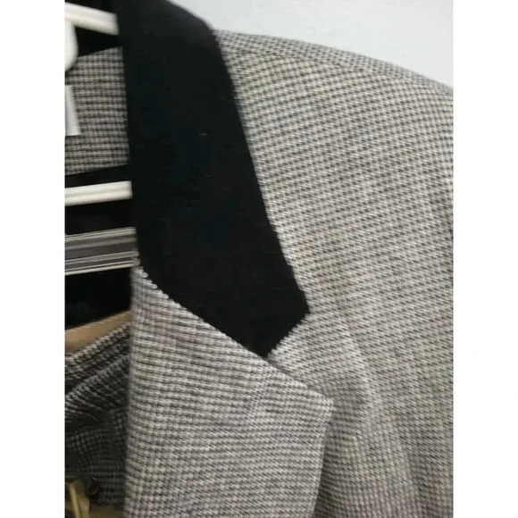 Vintage Alfred Dunner Womens 2pc 100Wool Suit Blazer Skirt Blk Sz 14 Made in USA - Picture 2 of 16